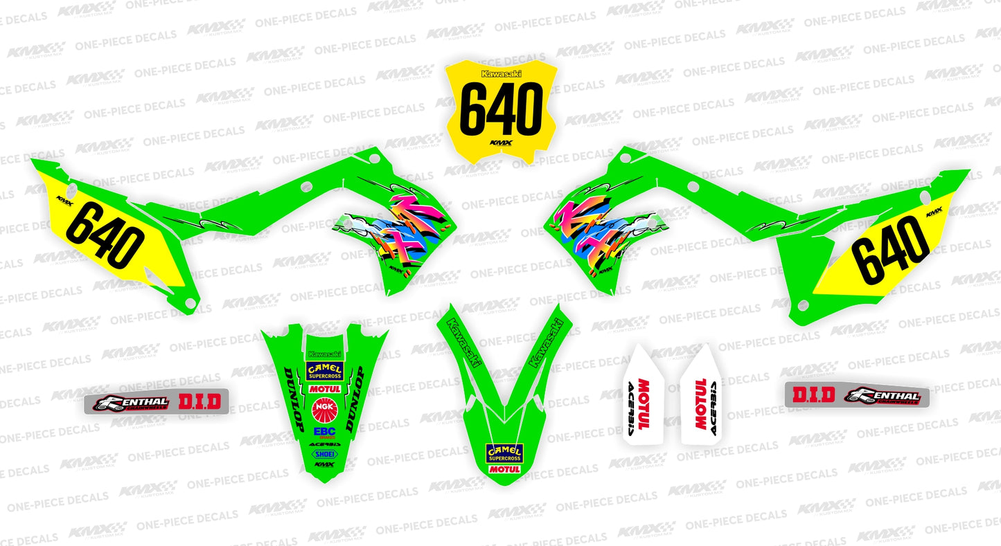 '93 Retro Kawasaki Graphics Kit