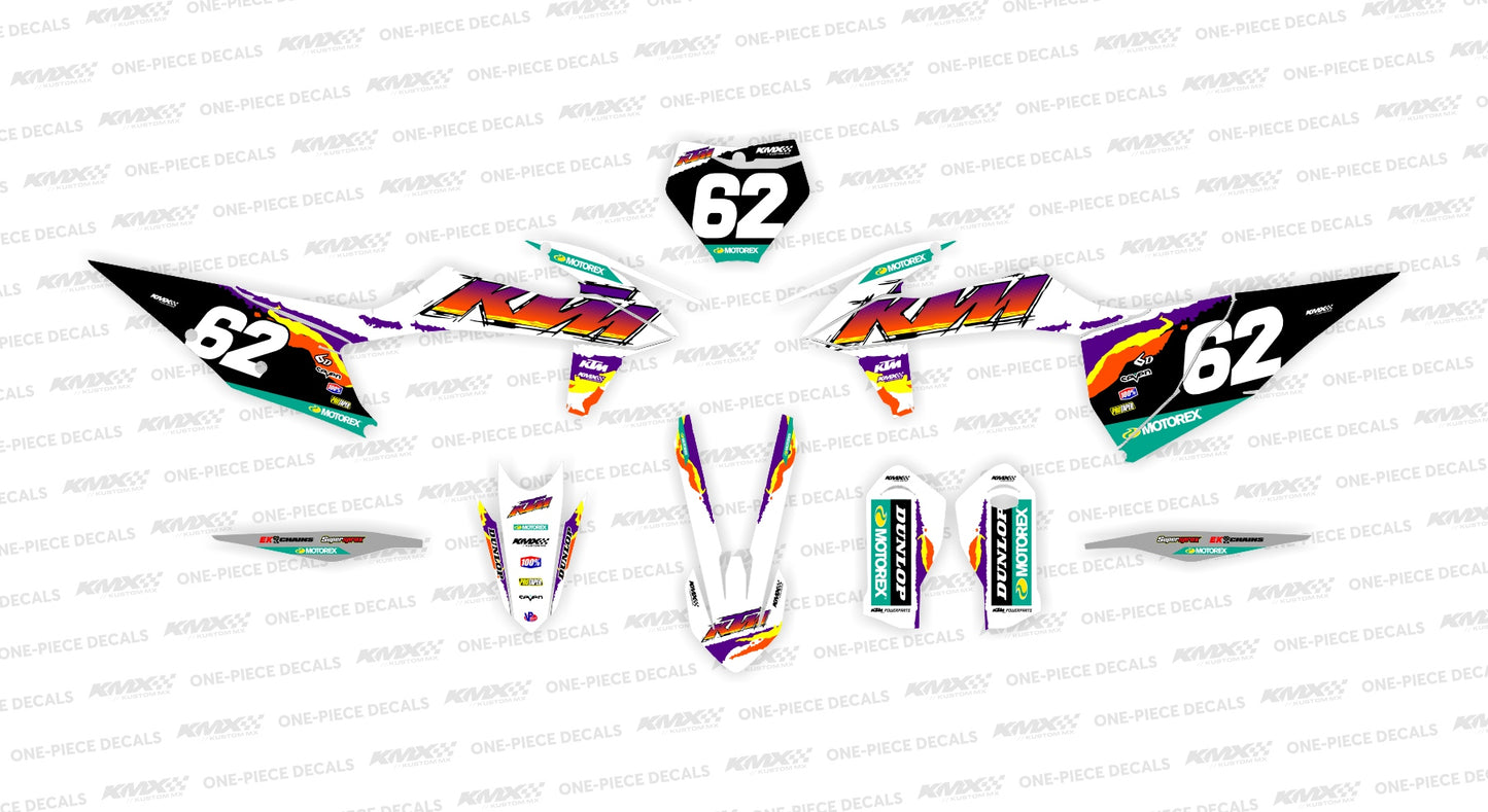 95' RETRO KTM Graphics Kit