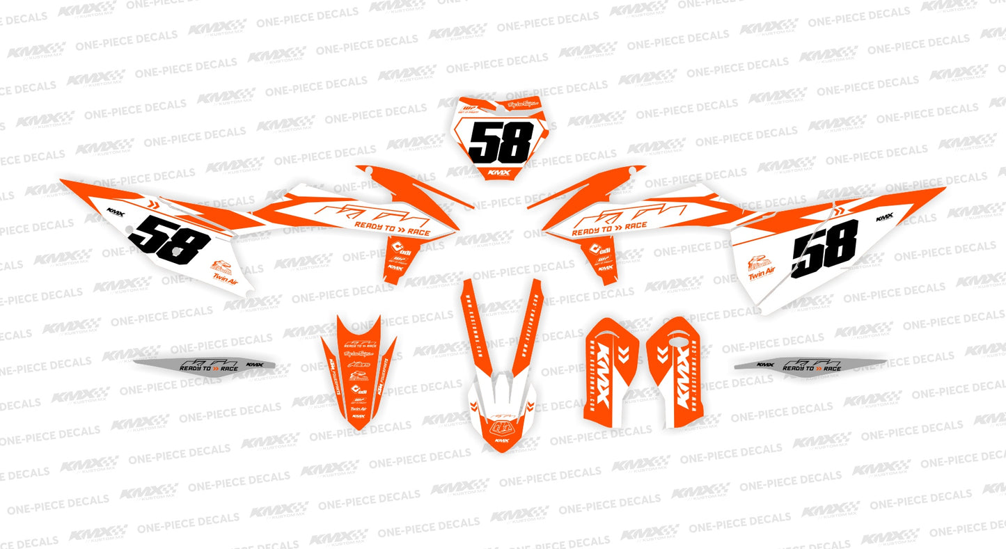 ALPHA ORANGE KTM Graphics Kit