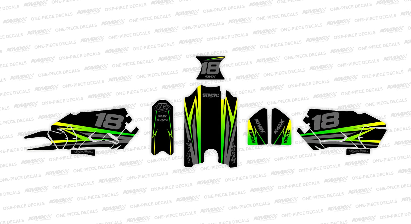 BLITZ Green Stacyc Graphics Kit