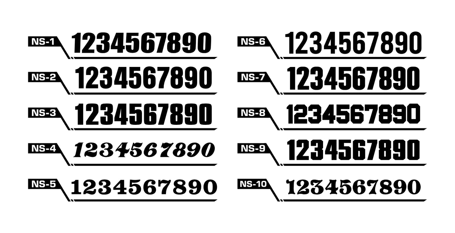 1991-92 CR125 // 1990-1991 CR250 // 1991-02 CR500 Number Plates