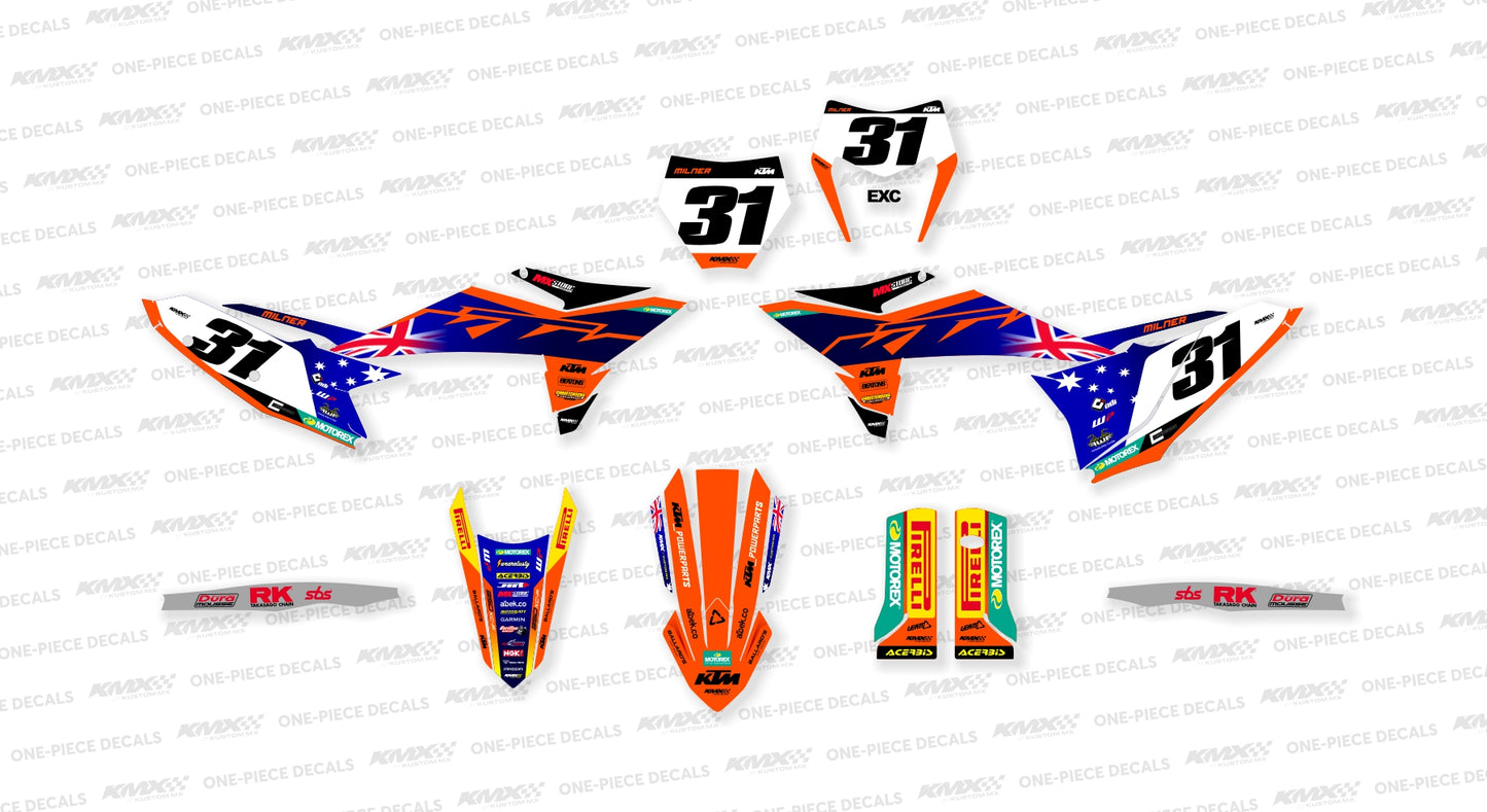 Milner ISDE Replica KTM Graphics Kit