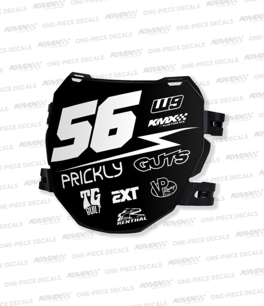 ODI DH Number Plate Decal - Style 4