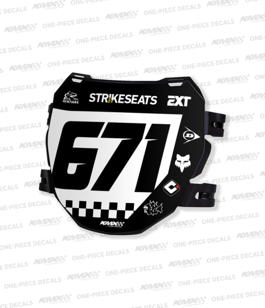 ODI DH Number Plate Decal - Style 5