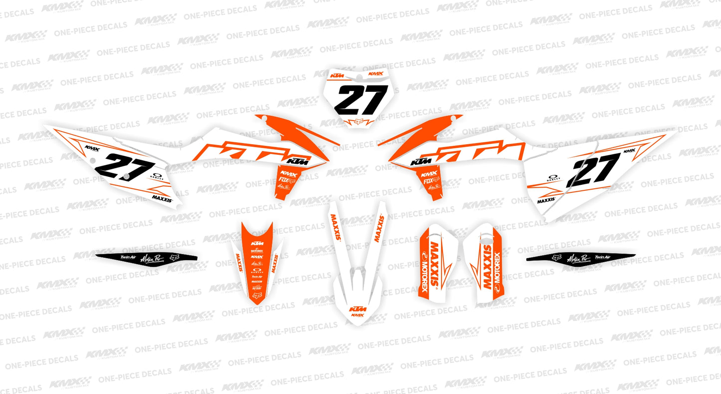 SLATE WHITE KTM Graphics Kit