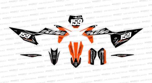 SPIKE ORANGE KTM Graphics Kit