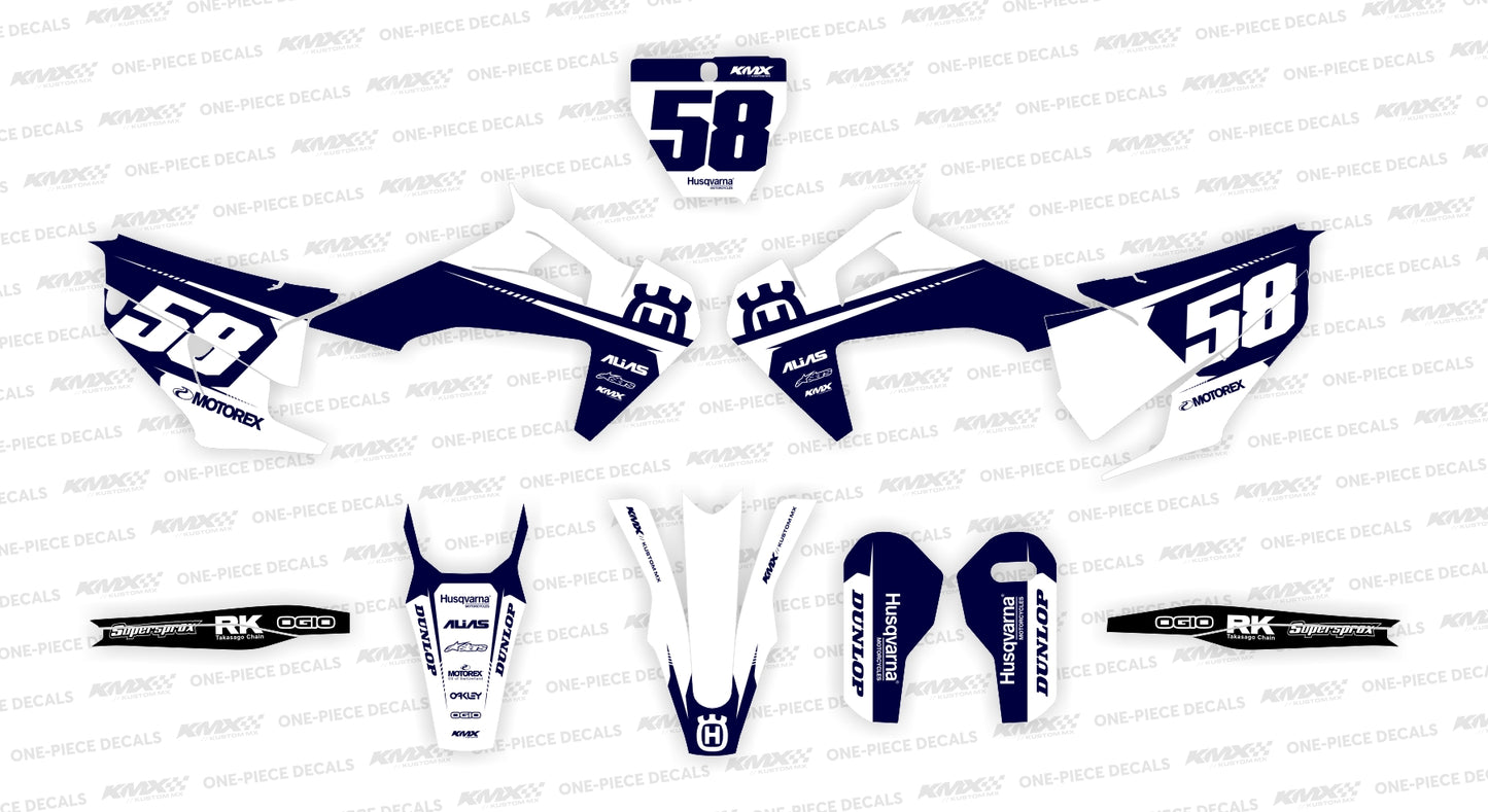 VICE BLUE Husqvarna Graphics Kit