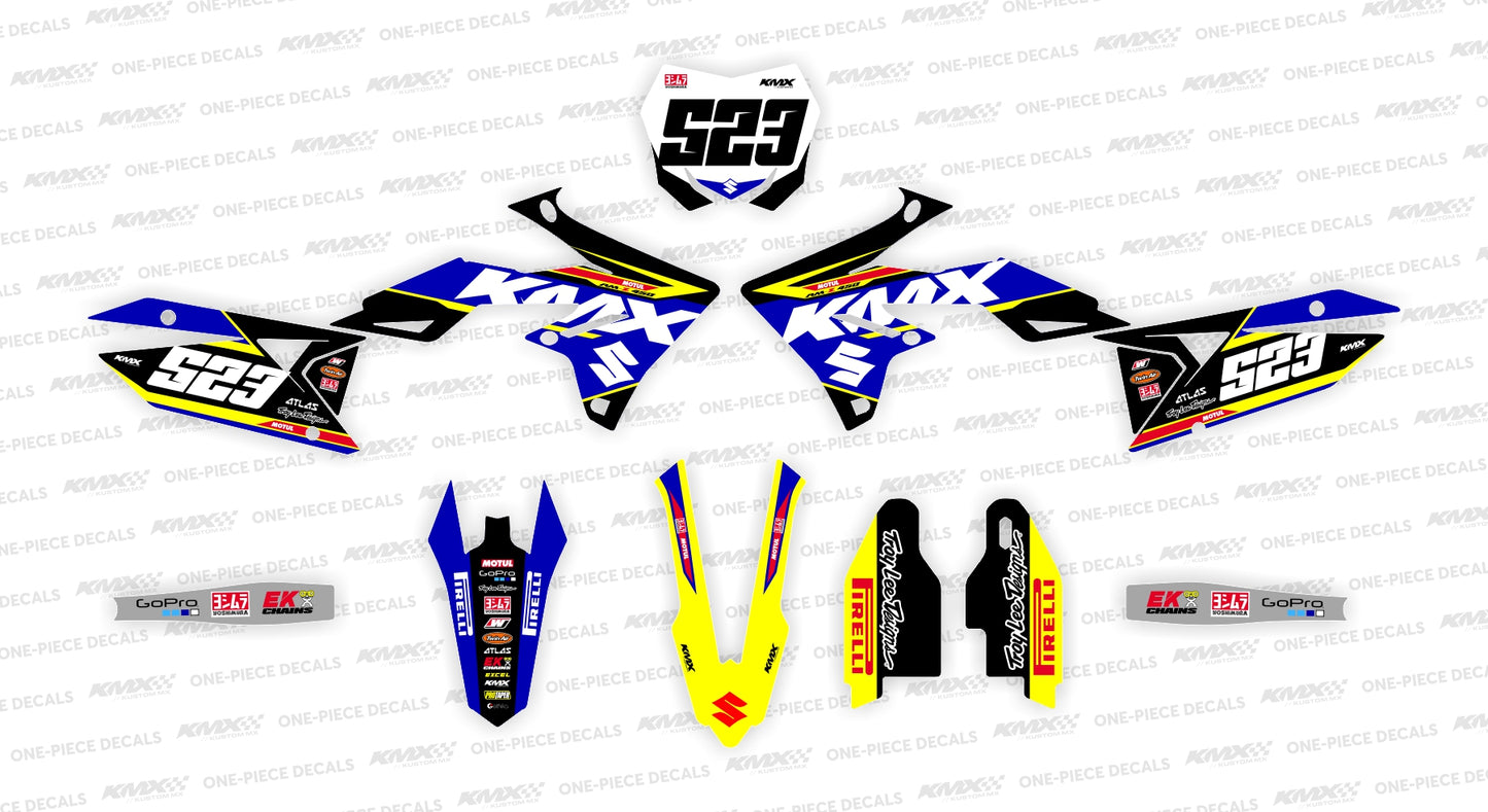 VITAL BLUE Suzuki Graphics Kit