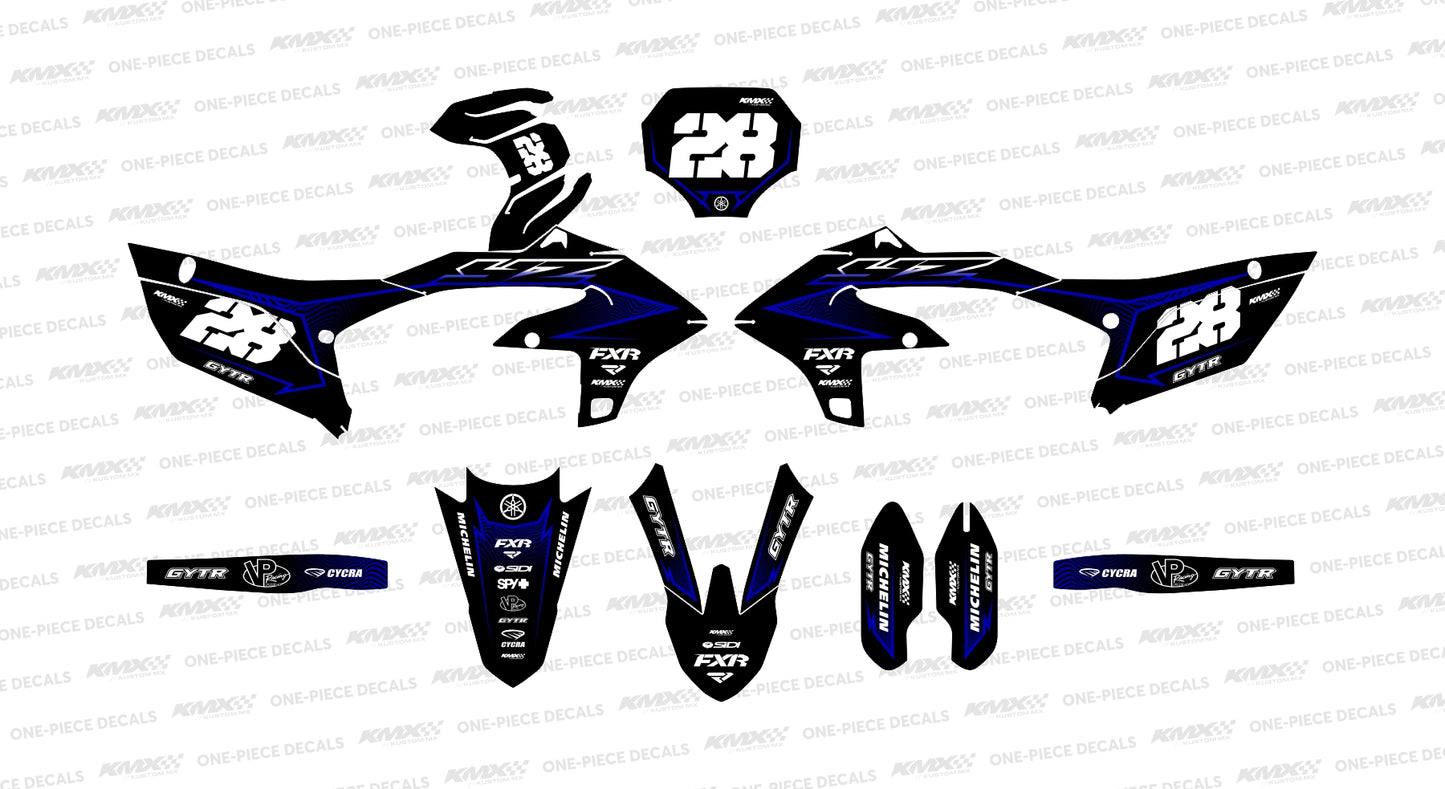 ZAG BLUE Yamaha Graphics Kit
