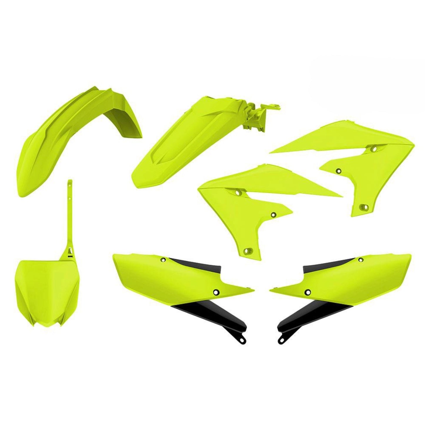 POLISPORT YAMAHA YZF FLURO YELLOW PLASTICS KIT