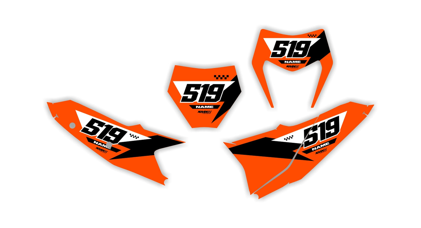 LINED SERIES KTM Number Plates