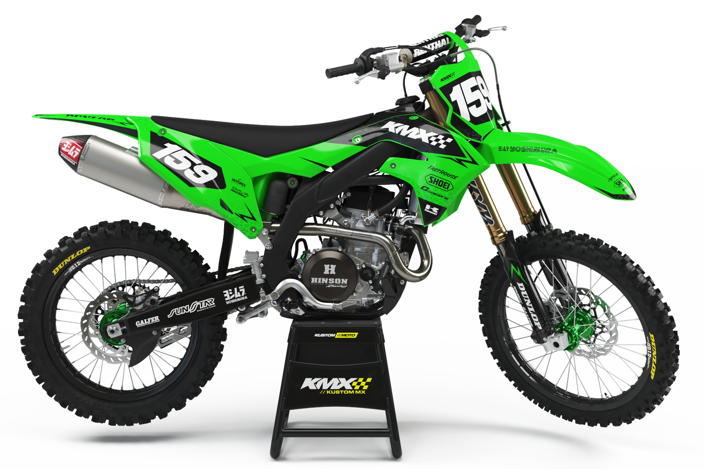 CORE Green Kawasaki Graphics Kit