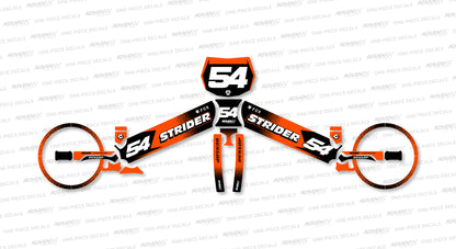 Flux Orange Strider Graphics Kit