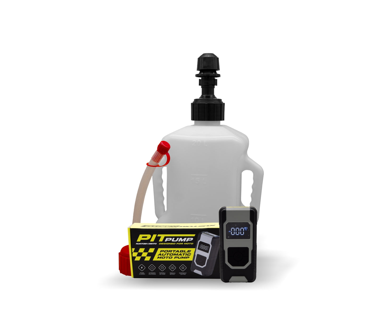 RDEPAK3 - Kustom Moto Pit Pump & 20L Fuel Jug Combo