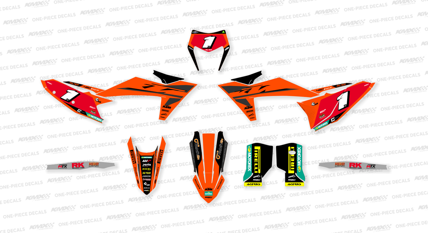 Milner '25 Replica KTM Graphics Kit