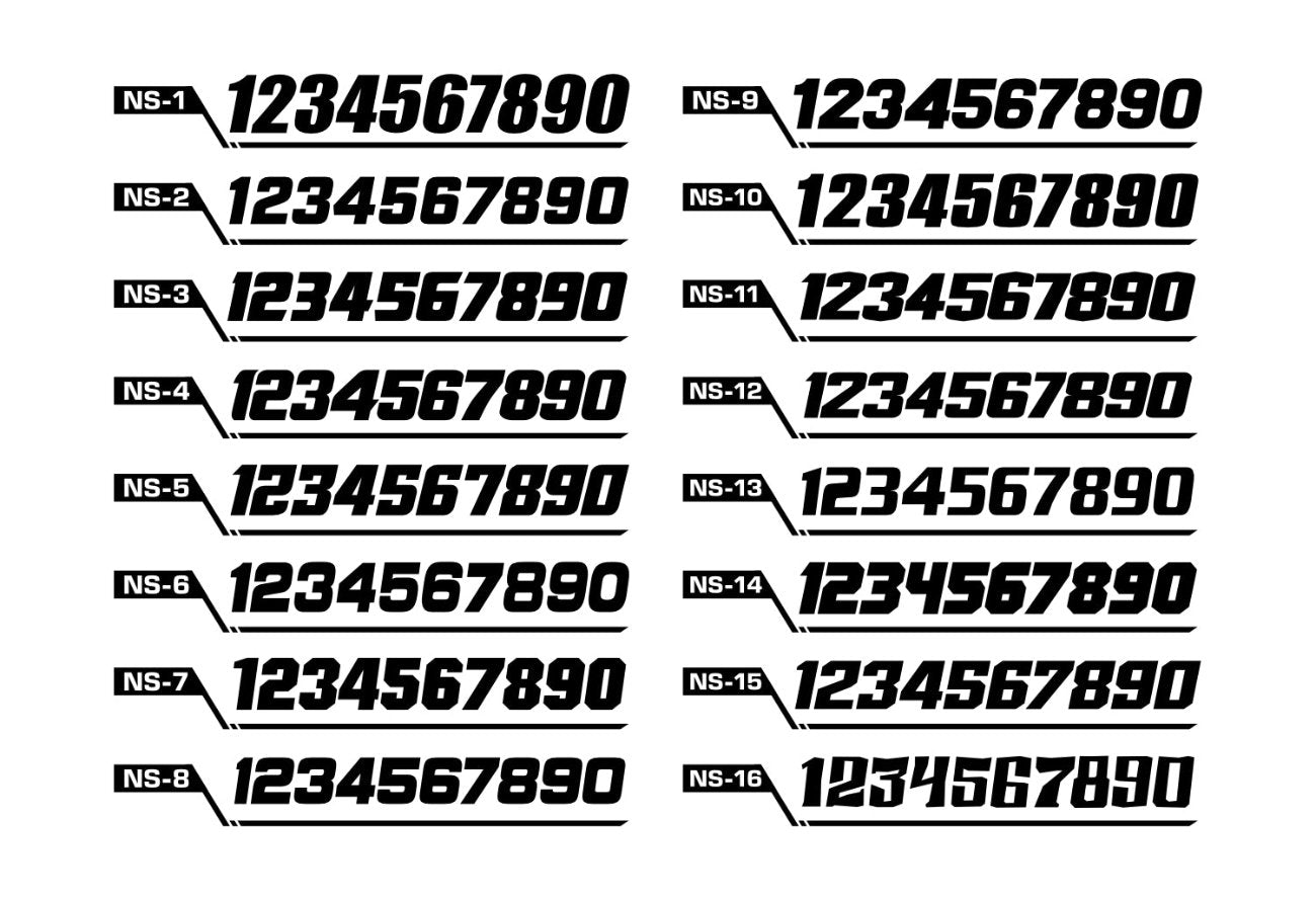 WORKS SERIES Triumph Number Plates