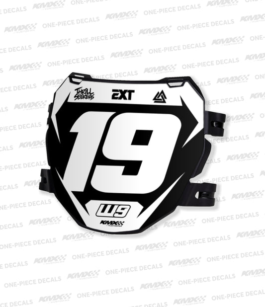 ODI DH Number Plate Decal - Style 3