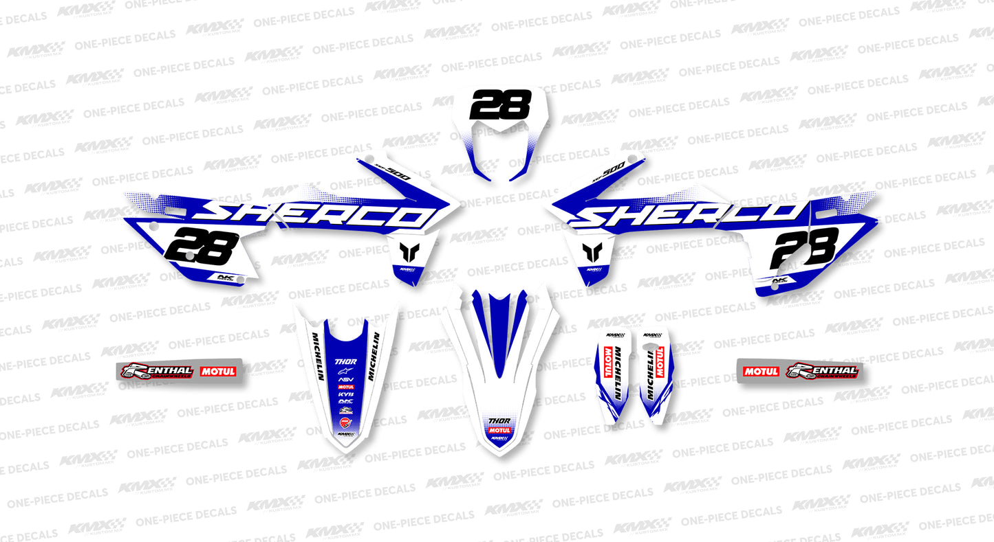Subject White Sherco Graphics Kit