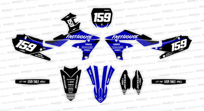 VICTORY BLUE Yamaha Graphics Kit