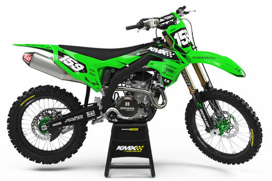 Core Green Kawasaki Graphics Kit