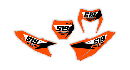 LINED SERIES KTM Number Plates