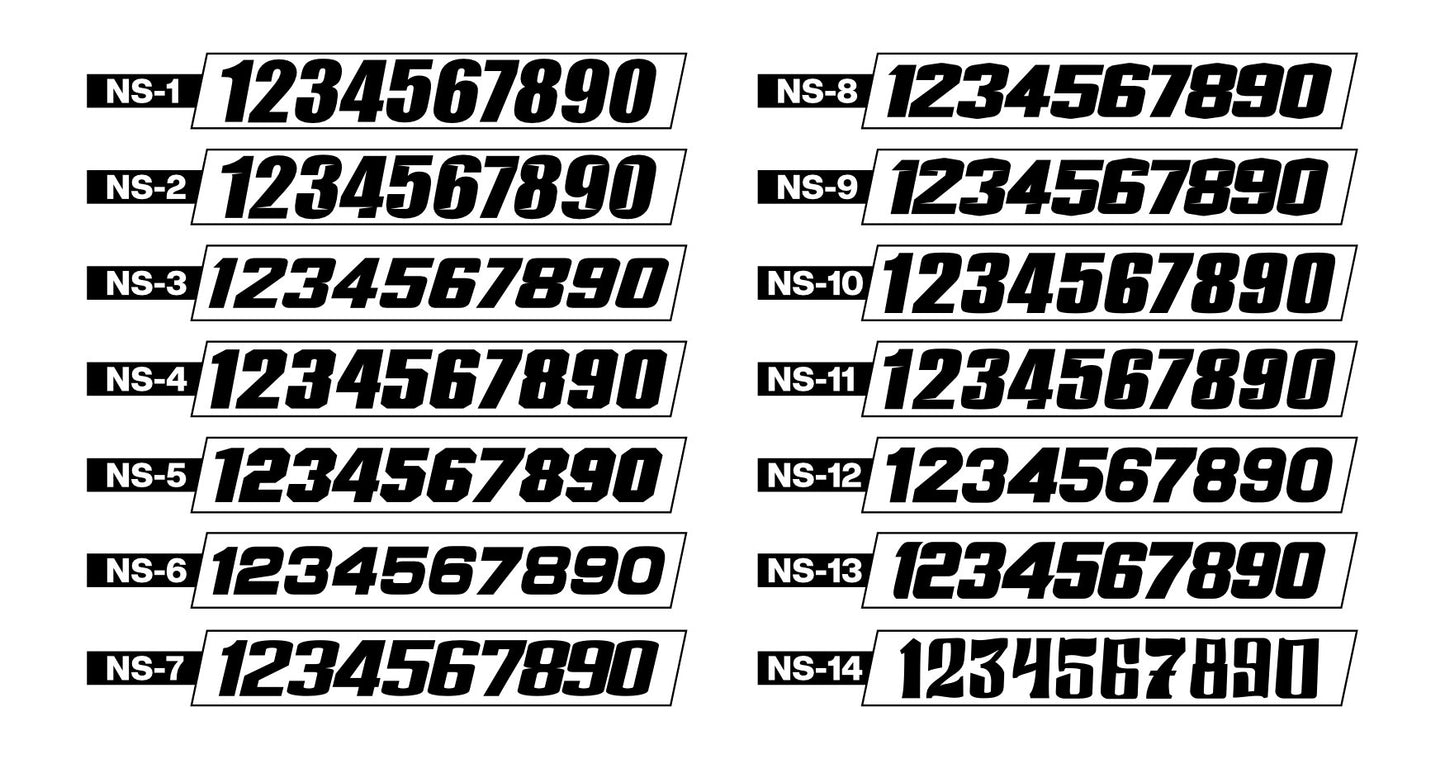 LINED SERIES Kawasaki Number Plates