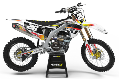 Entice White Kawasaki Graphics Kit